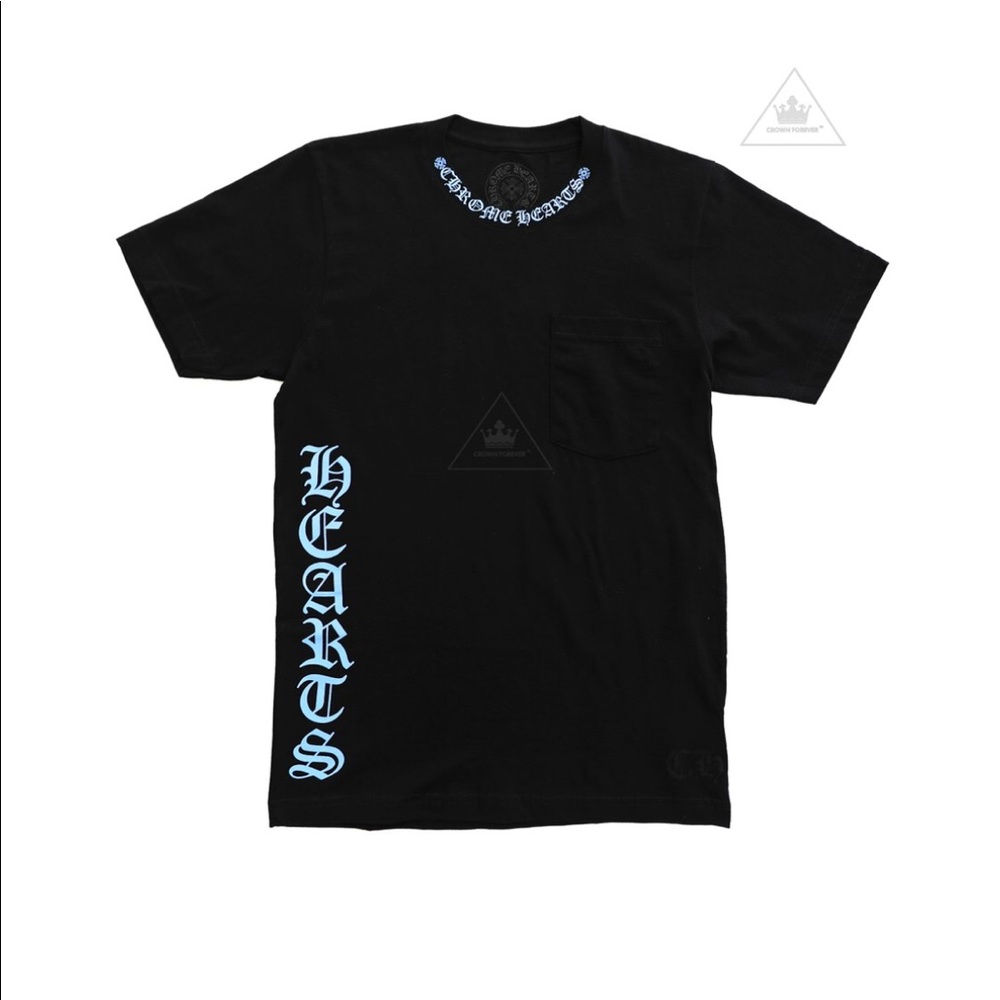 Chrome Hearts Blue Script Black Tee